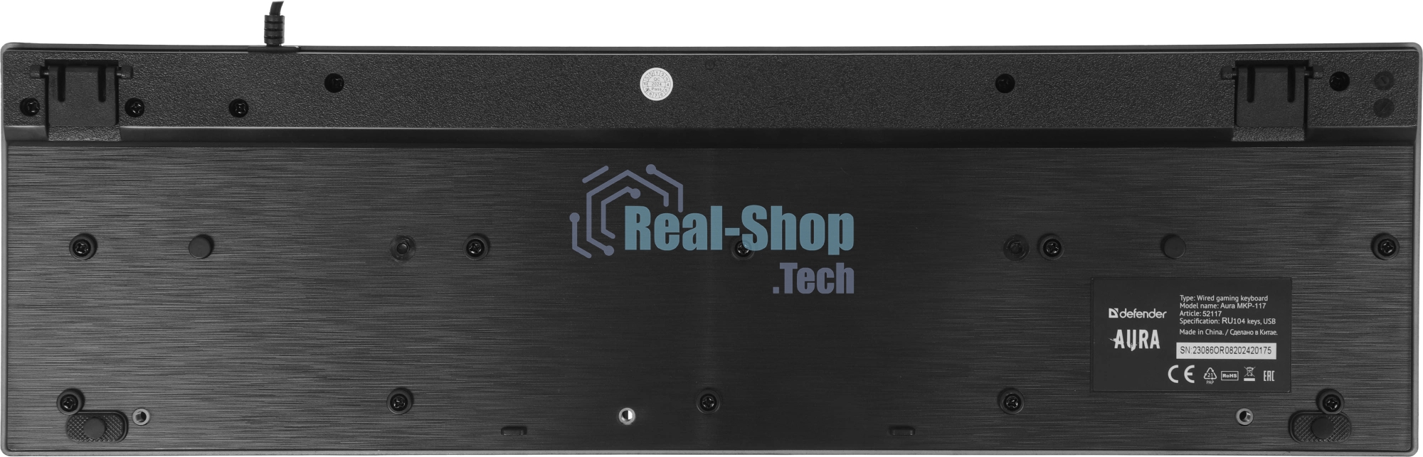 Комплект клавиатура+мышь Defender Aura MKP-117 проводной, USB, 2400 DPI, черный