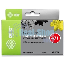 Картридж струйный Cactus CS-CLI471XLY желтый (10.8 мл) для Canon TS5040/MG5740/MG6840/MG7740 Картридж струйный Cactus CS-CLI471XLY желтый (10.8 мл) для Canon TS5040/MG5740/MG6840/MG7740