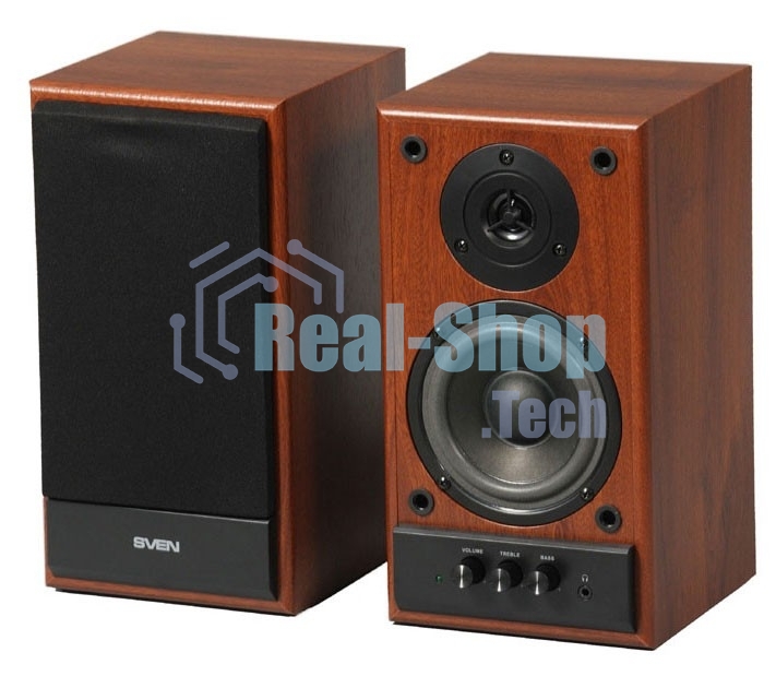 Акустическая система SVEN SPS-702 2.0 коричневый/орех 40Вт