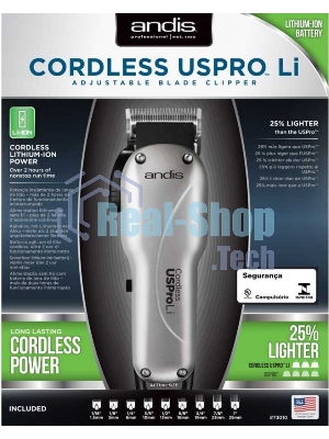 Машинка для стрижки Andis usPRO Li LCL черный (насадок в компл:9шт)