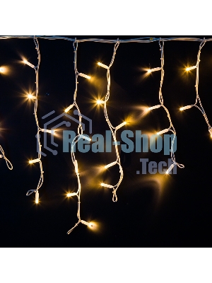 Гирлянда Neon-night Айсикл (бахрома) светодиодный, 4,0 х 0,6 м, белый провод каучук, 230 В, диоды теплый белый, 128 LED