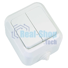 Выключатель 2-кл. Makel ОП 10А IP44 п/герм. белый