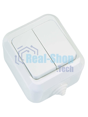 Выключатель 2-кл. Makel ОП 10А IP44 п/герм. белый