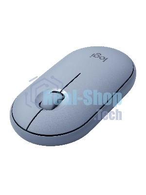 Мышь беспроводная Logitech Pebble M350 серый, 1000 dpi, радиоканал, Bluetooth, USB, кнопки - 3