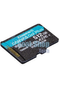 Флеш карта Kingston microSD 512GB microSDXC Class 10 UHS-I U3 V30 Canvas Go Plus 170MB/s