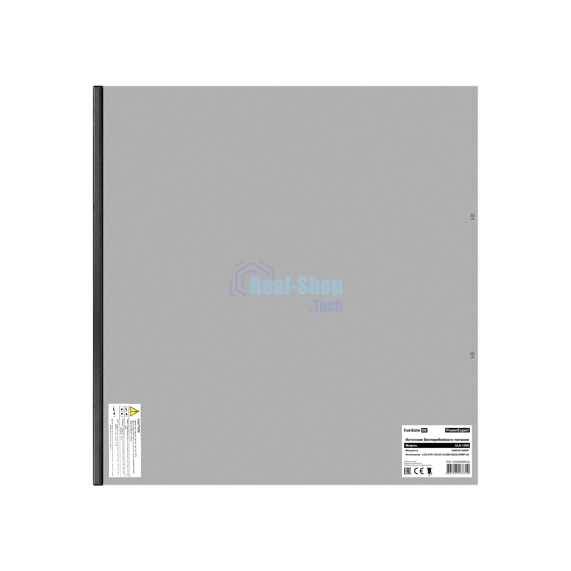 Источник бесперебойного питания On-line ExeGate PowerExpert ULS-1000.LCD.AVR.1SH.2C13.USB.RS232.SNMP.2U 1000VA/1000W, On-Line, PF=1, LCD, 1*Schuko+2*C13, RS232, USB, SNMP-slot, Rackmount 2U/Tower, металлический корпус, черный