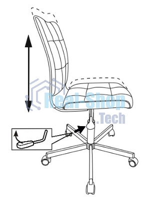 Кресло Бюрократ CH-330M/LT-27 темно-синий, экокожа, 120 кг, механизм качания, без подлокотников