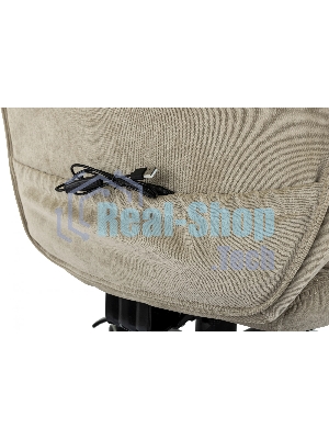 Кресло руководителя Бюрократ T-9950MSG-F Fabric песочный Light-21, крестов. пластик, подст. для ног