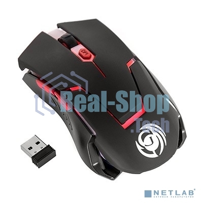 Мышь беспроводная Dialog Gan-Kata MRGK-12U черный, 1600 dpi, радиоканал, USB, кнопки - 6