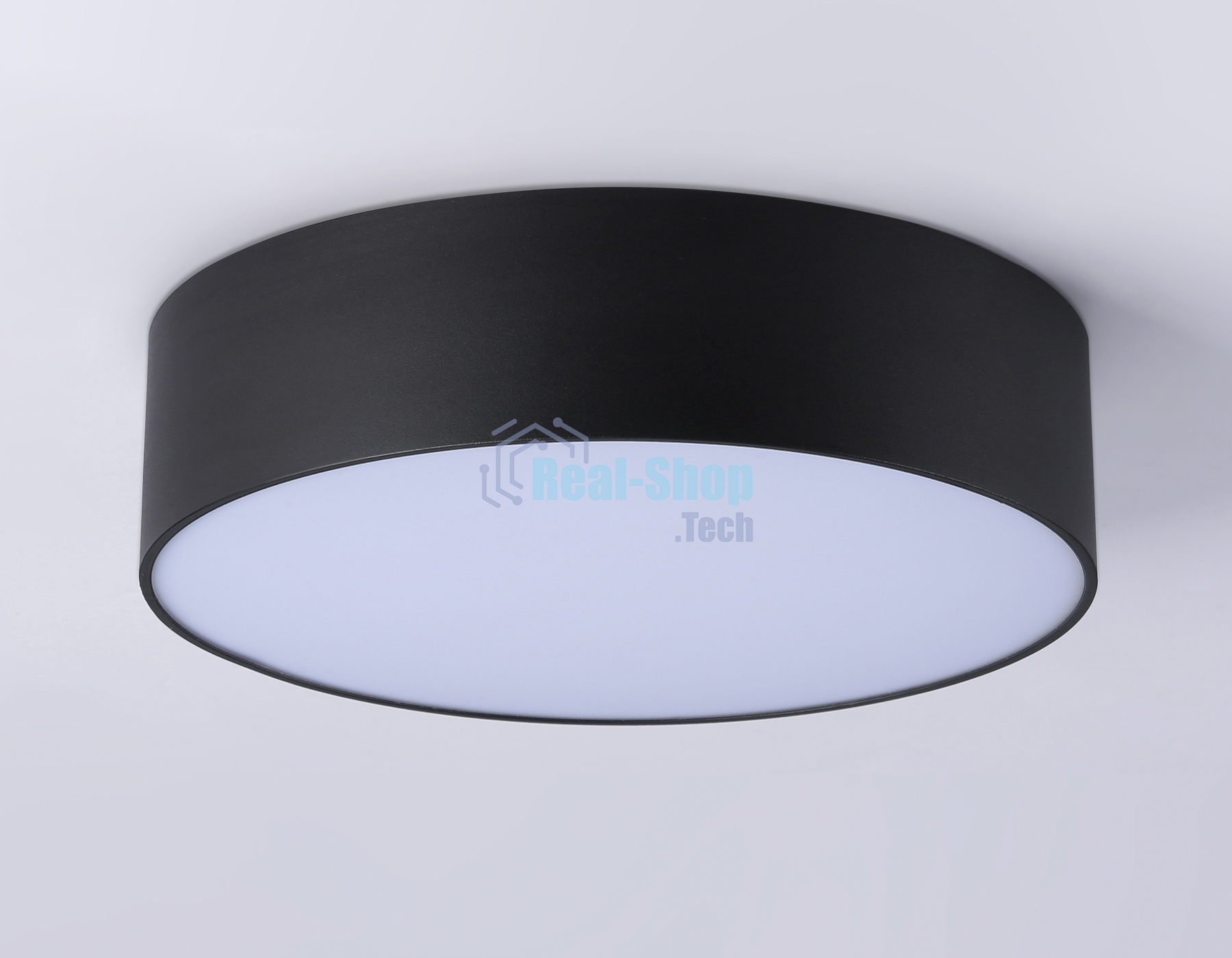 Потолочный светодиодный светильник Ambrella light FV5518 BK черный LED 18W 4200K D160*58 (Без ПДУ)