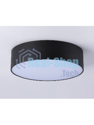 Потолочный светодиодный светильник Ambrella light FV5518 BK черный LED 18W 4200K D160*58 (Без ПДУ)