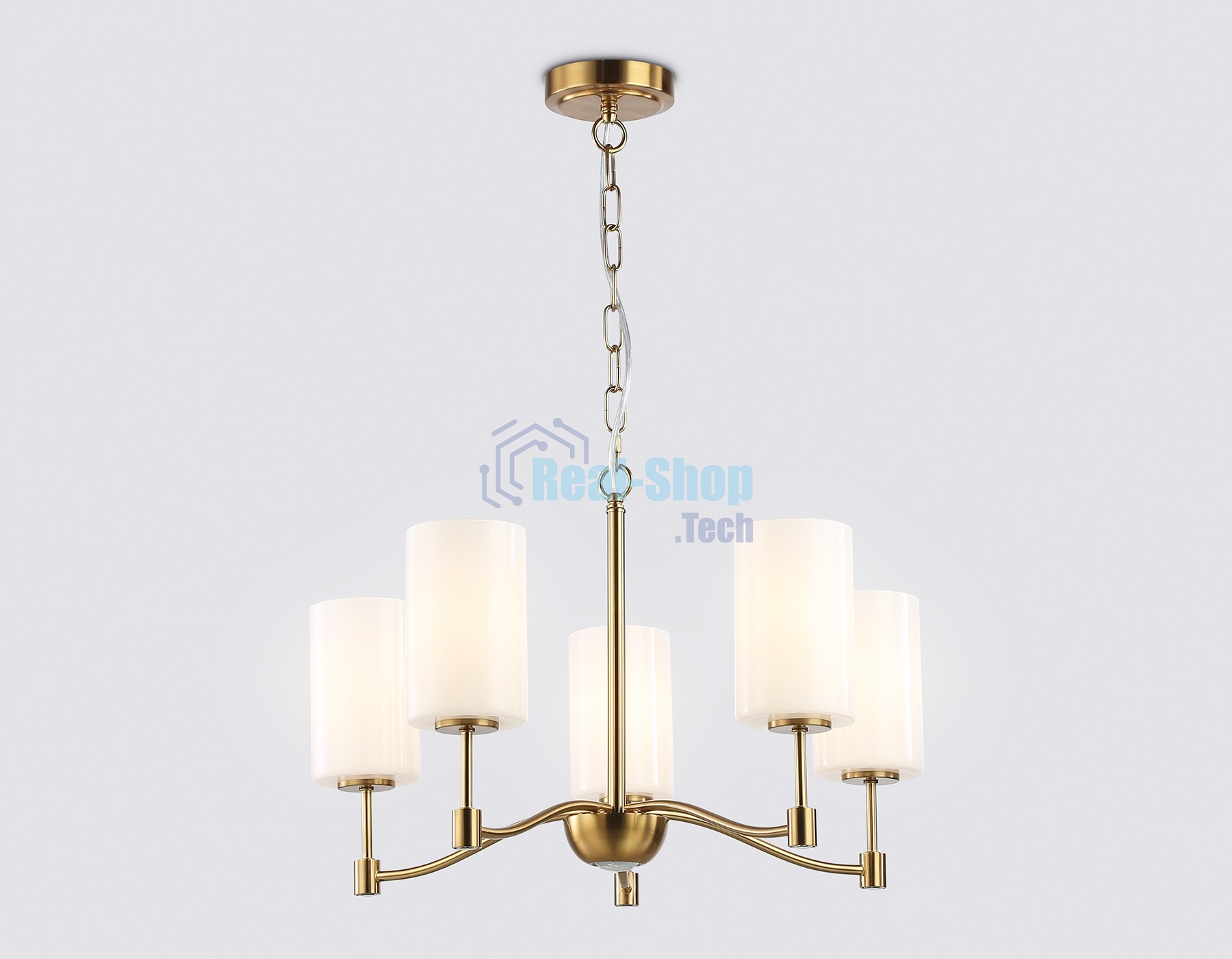 Люстра Ambrella light LH56051/5 BS/FR латунь/белый матовый E14*5 max 40W D590*950
