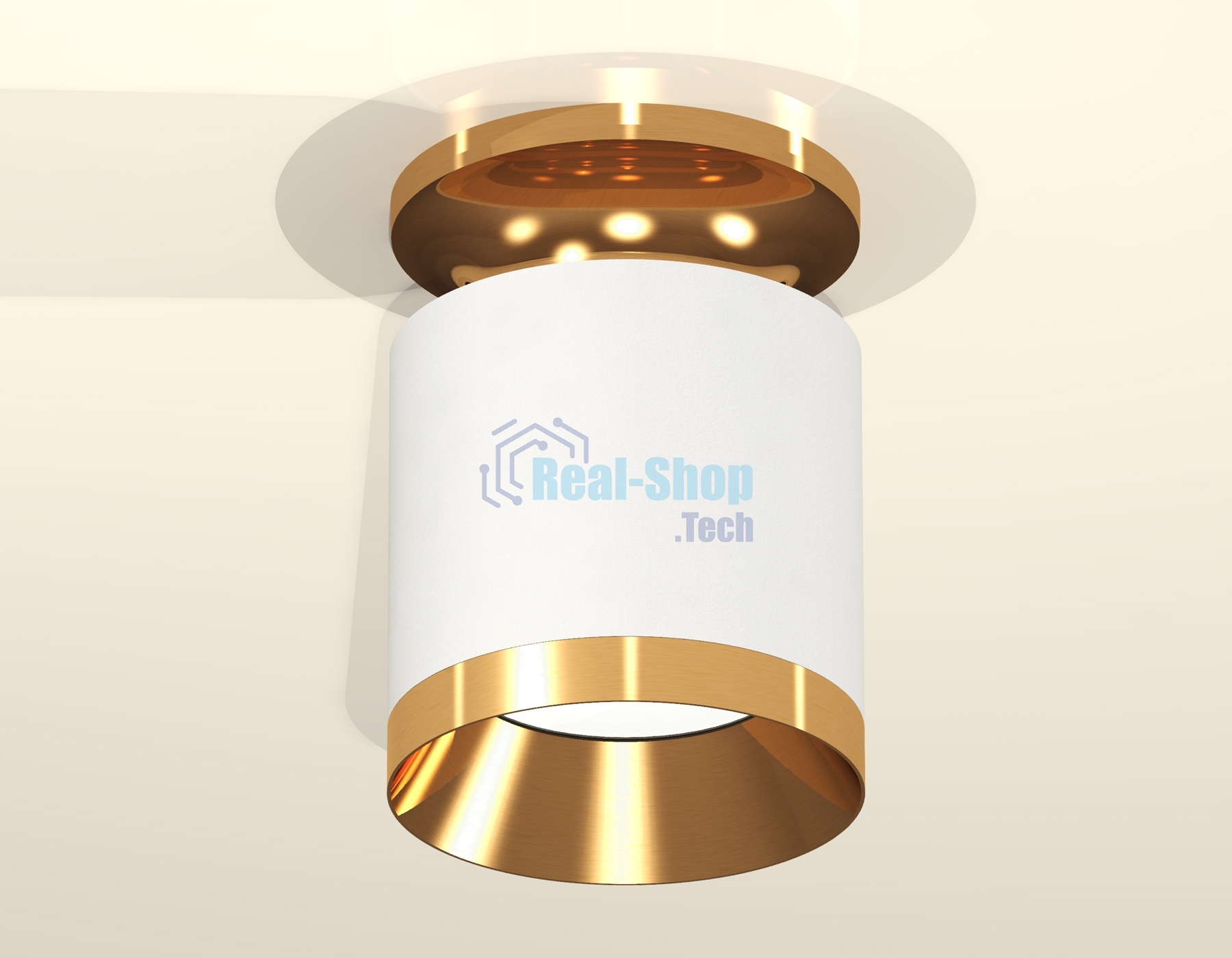 Светильник Ambrella Light XS7401121 SWH/PYG белый песок/золото желтое полированное MR16 GU5.3 (N7929, C7401, N7034)