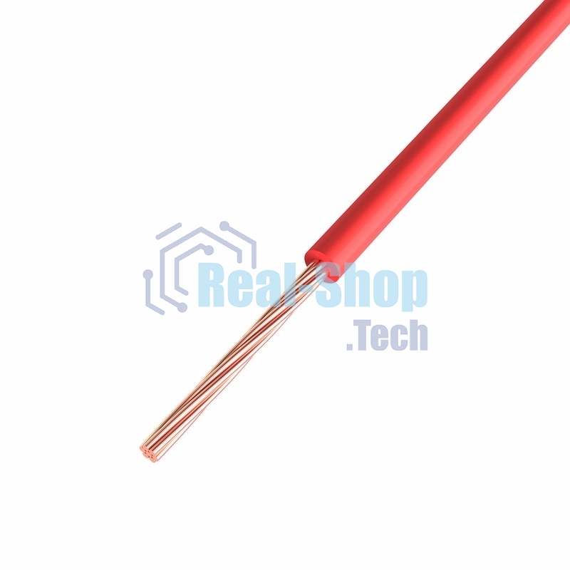 Провод ПГВА Rexant 1х0.50 мм², Cu, красный, бухта 500 м