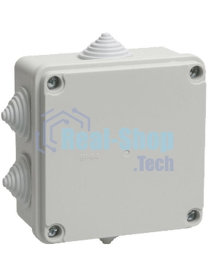 Коробка распаячная ОП 100х100х50 IP44 KM41233 (6 каб. ввод.) ИЭК UKO11-100-100-050-K41-44