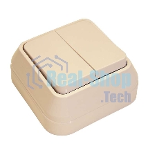 Выключатель 2-кл. Makel ОП 10А IP20 крем