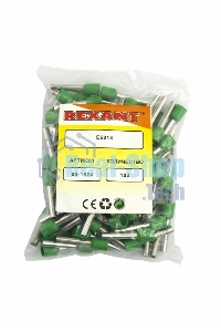 Наконечник штыревой втулочный изолированный Rexant F-18 мм 6 мм² (НШВи 6.0-18) зеленый