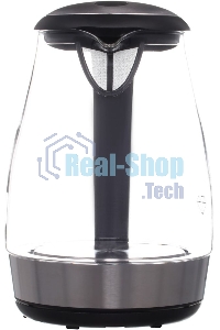 Чайник электрический Hyundai HYK-G2030 1.7л. 2200Вт черный (корпус: стекло)