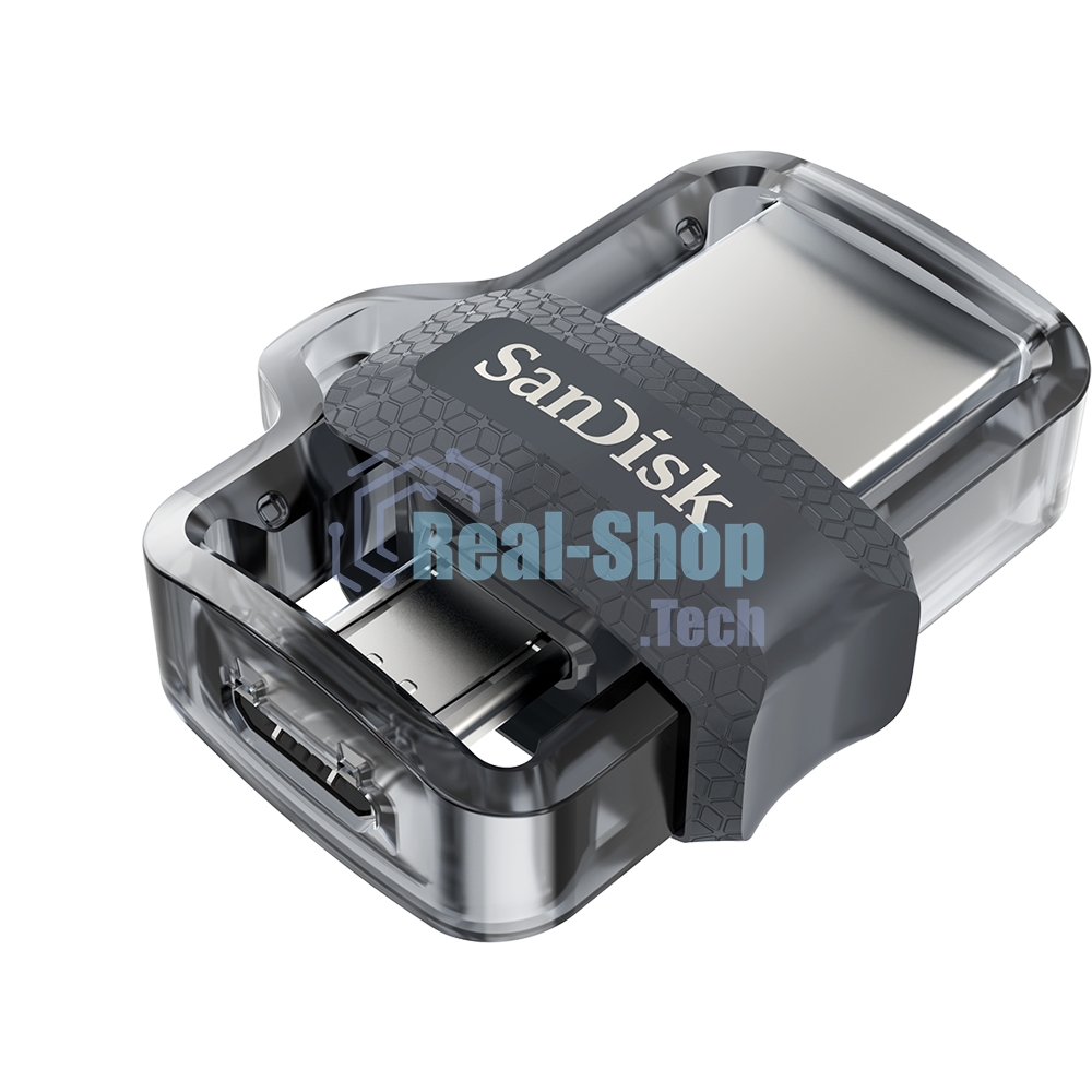 Флешка USB 64 Gb SanDisk Ultra Android Dual OTG, m3.0/USB 3.0, черный