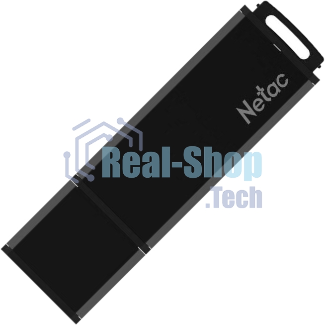 Флешка USB Netac U351, NT03U351N-256G-30BK, 256Gb, USB 3.0, с колпачком, металлическая черная