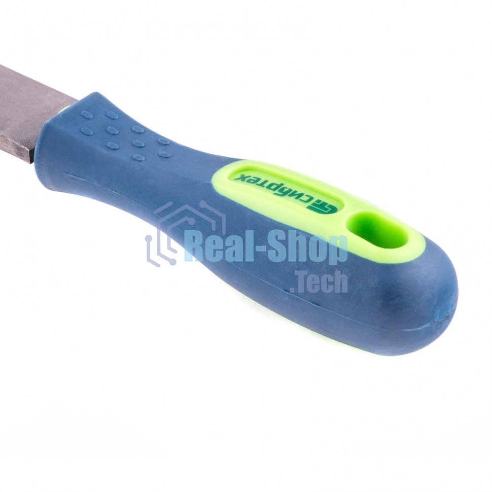 Напильник Сибртех, 250 мм плоский, двухкомпонентная рукоятка, №2