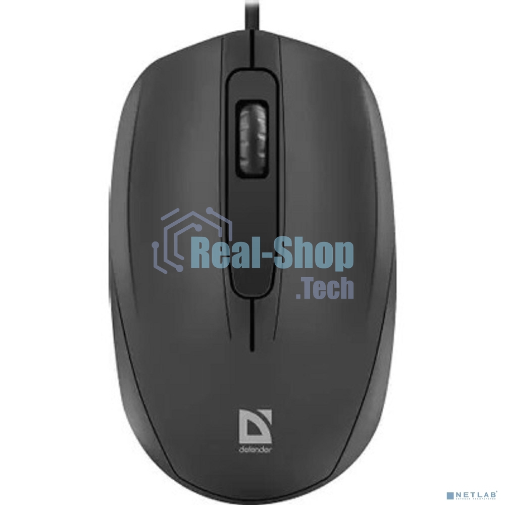 Мышь проводная Defender Alpha MB-507 черный, 1000 dpi, USB, кнопки - 3