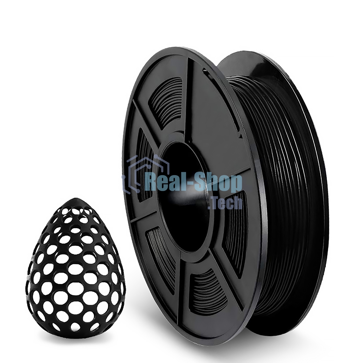 Филамент NVPrint TPU Black для 3D печати диаметр 1.75мм длина 165 метров масса 0,5 кг