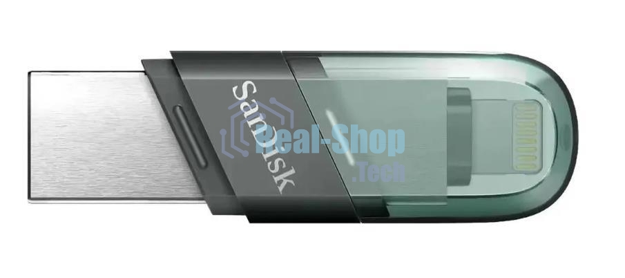 Флешка USB Sandisk 256Gb iXpand Flip SDIX90N-256G-GN6NE USB3.1 зеленый/серебристый