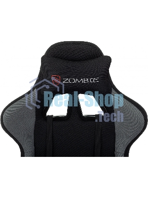 Кресло Zombie Weaver черный/серый, ткань, подголовник, подставка для ног