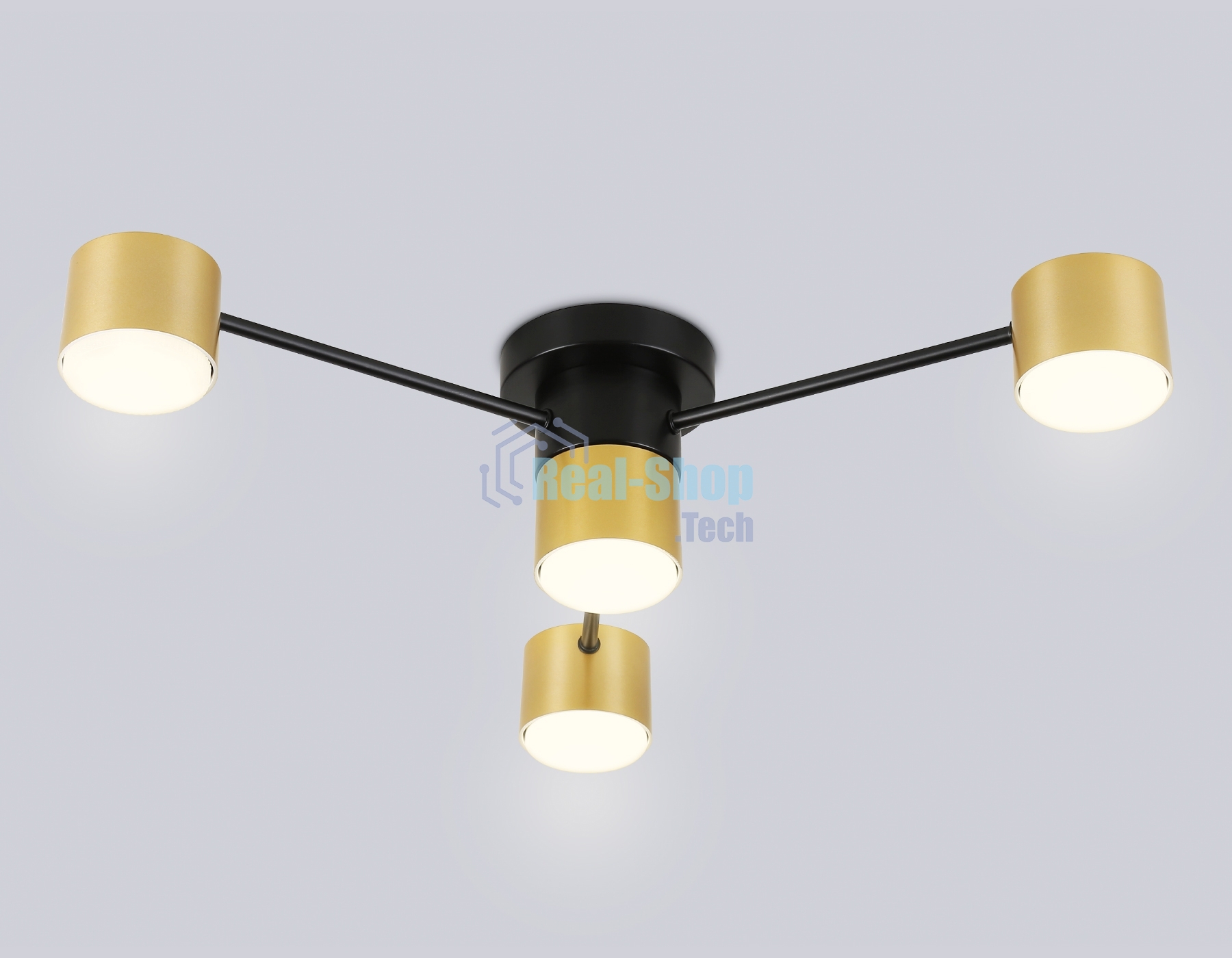 Потолочный светильник Ambrella light FL51722/4 BK/GD черный/золото GX53/4 max 12W 645*135
