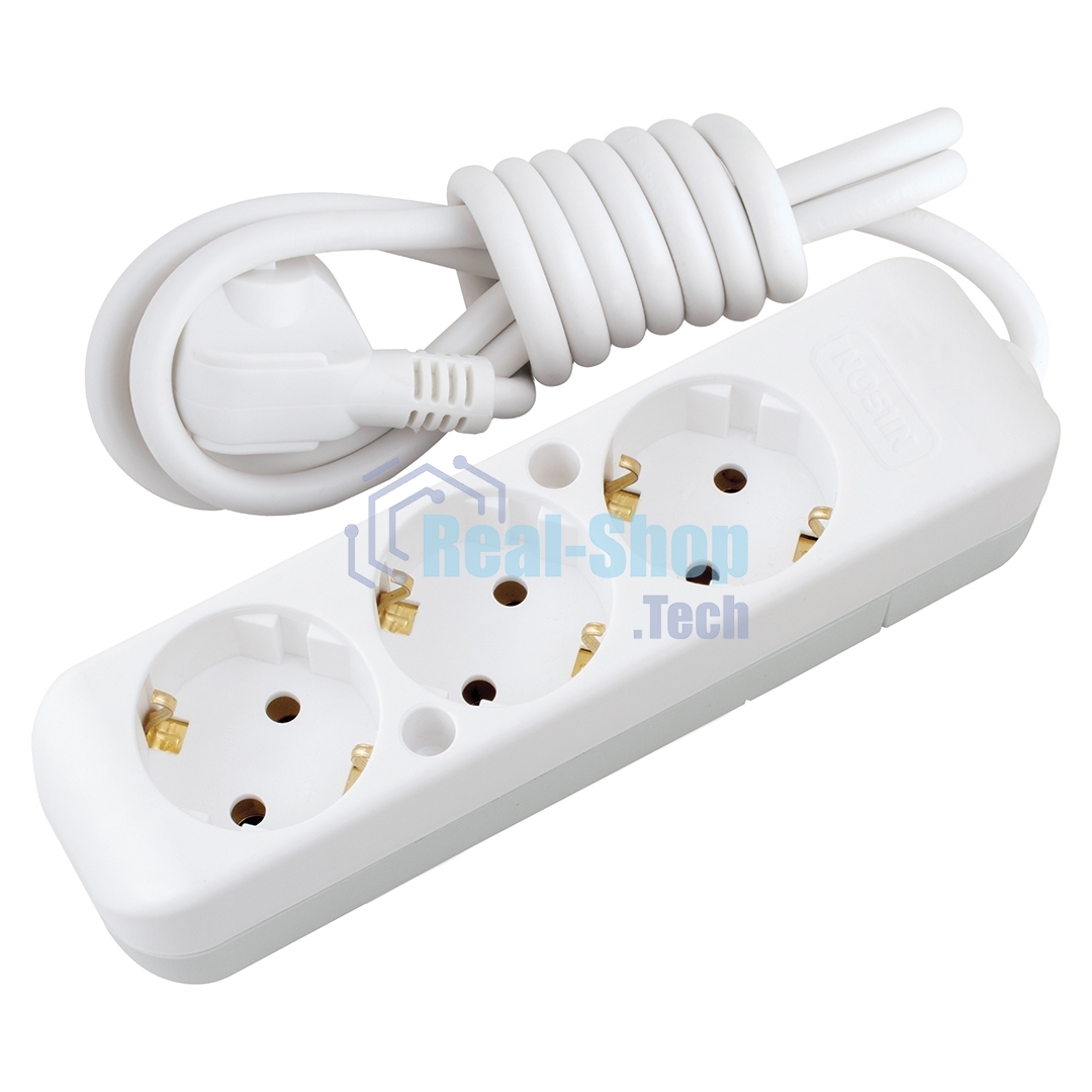 Nilson Удлинитель 3гн с земл. 2м FLASH 53110102 (53130102)