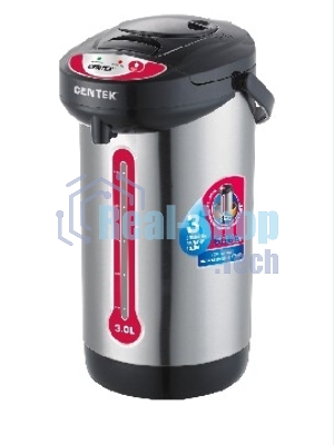 Термопот Centek CT-0080 черный, 3л, 600Вт, 3 способа подачи воды, корпус из нержавеющей стали