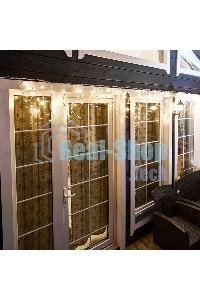 Гирлянда Neon-night Айсикл (бахрома) светодиодный, 4,0 х 0,6 м, белый провод каучук, 230 В, диоды теплый белый, 128 LED