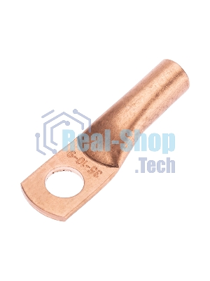 Наконечник медный Rexant ТМ 35-10-9 (35мм² - Ø10мм) (в упак. 50 шт.)