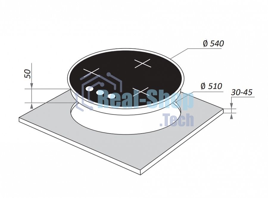 Газовая варочная панель Maunfeld EGHG.43.23CB\G черный