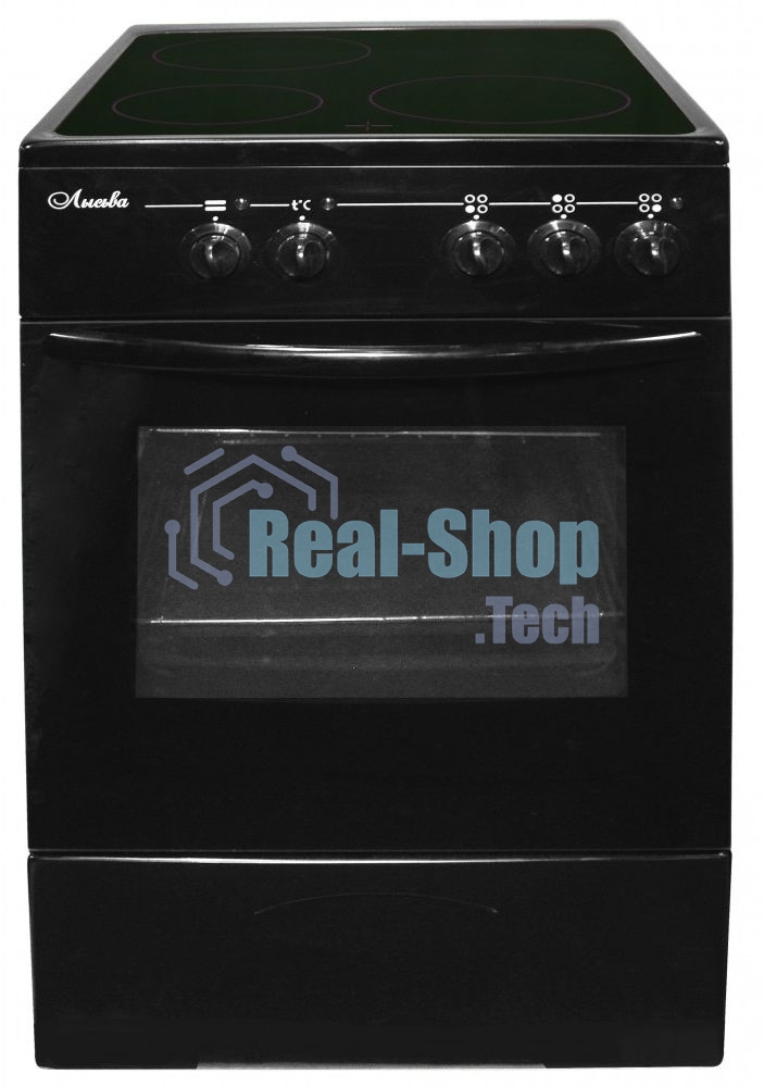 Плита электрическая Лысьва EF3001MK00 черный, конфорок 3 электрических, духовка 57 л, 50 см x 84 см x 60 см