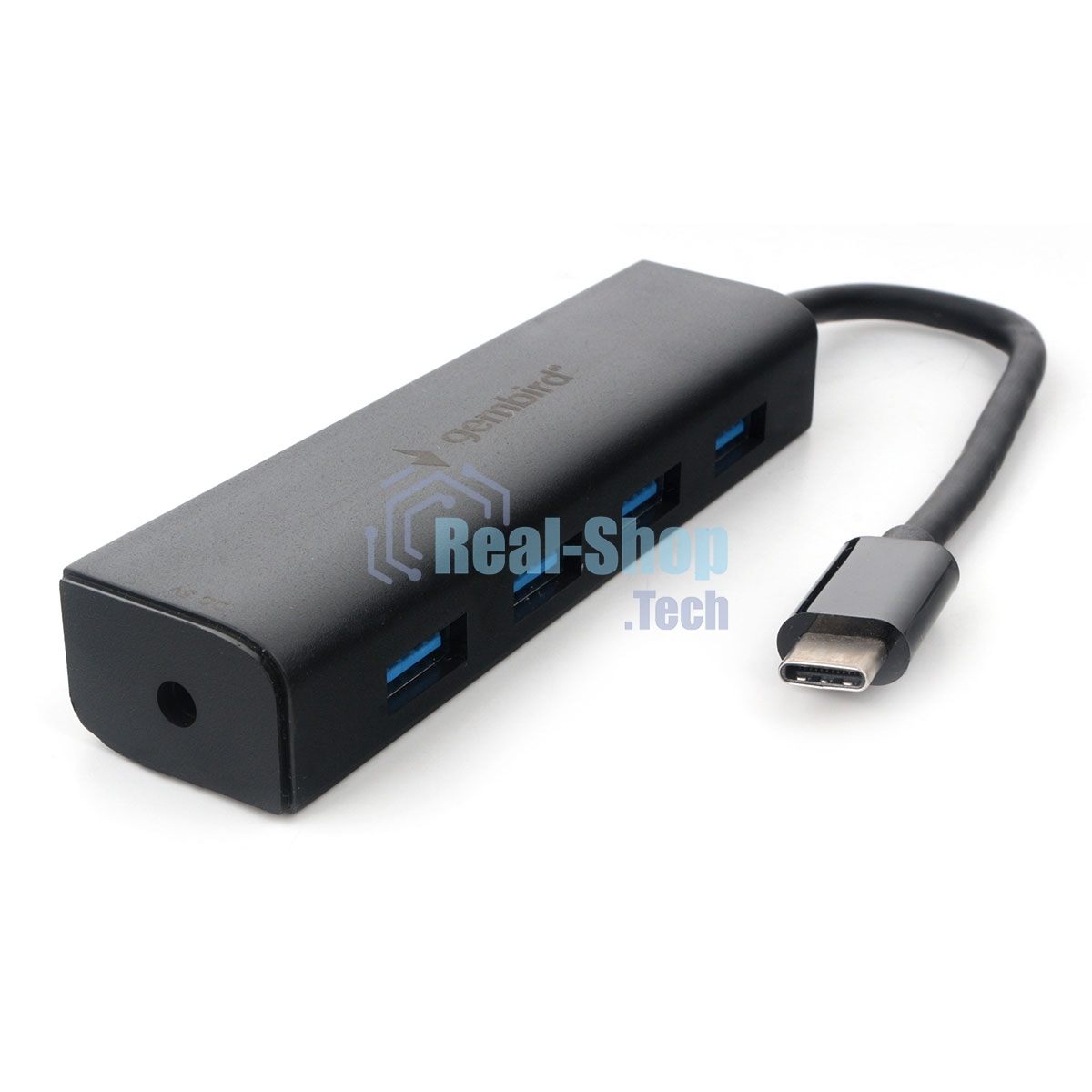 USB-концентратор USB 3.0 Gembird UHB-C364, 4 порта, Type-C, с доп питанием