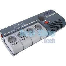 Стабилизатор RUCELF SRW-1000-D 1000ВА, диапазон 140-270,однофазный,управление релейное, дисплей,точность 220+-6%, КПД 98%.