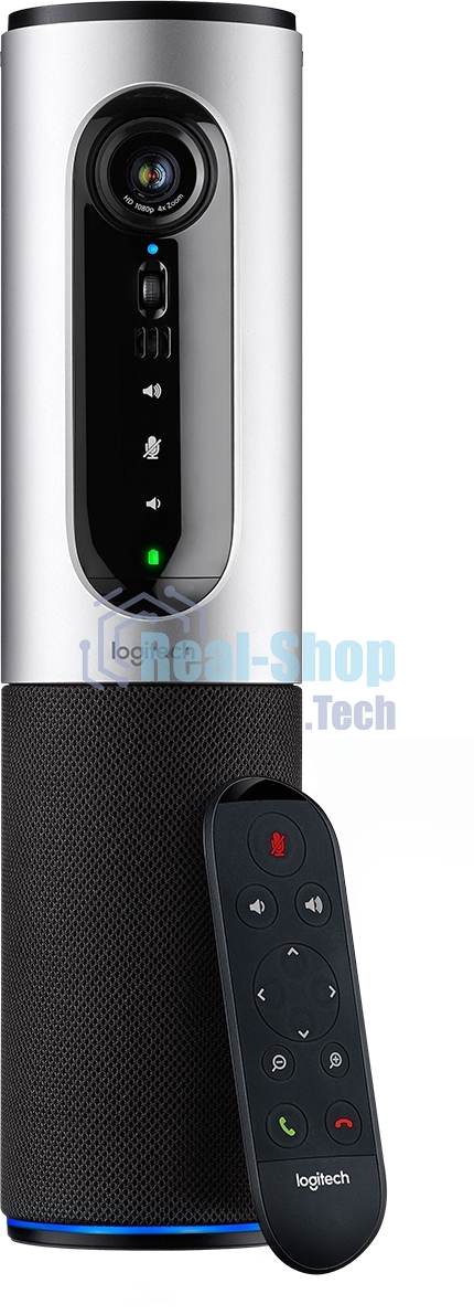 Веб-камера Logitech ConferenceCam Connect 1920x1080, 30 кадр/с, USB, микрофон (2 шт, шумоподавление), автофокус, автоосвещение, серебристый
