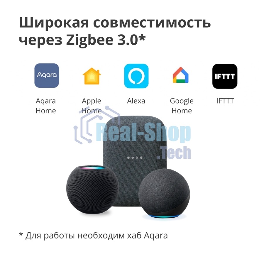 Выключатель умный Aqara Smart wall switch H1 ((with neutral, single rocker) WS-EUK03