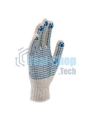 Перчатки трикотажные Сибртех, с ПВХ точкой, 7 класс