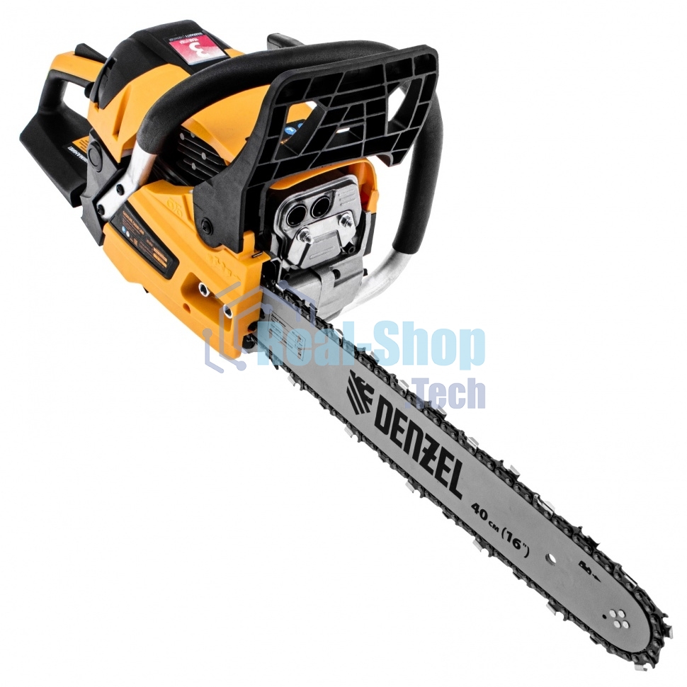Пила цепная бензиновая Denzel DS-4516, шина 40 см, 45 см 3, 2,5 л.с., шаг 0,325, паз 1,5 мм, 64 зв
