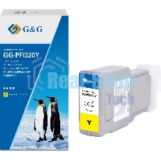 Картридж струйный G&G GG-PFI320Y (PFI-320Y) желтый (300 мл) для Canon imagePROGRAF TM-200/200MFP/205/300/300MFP/305