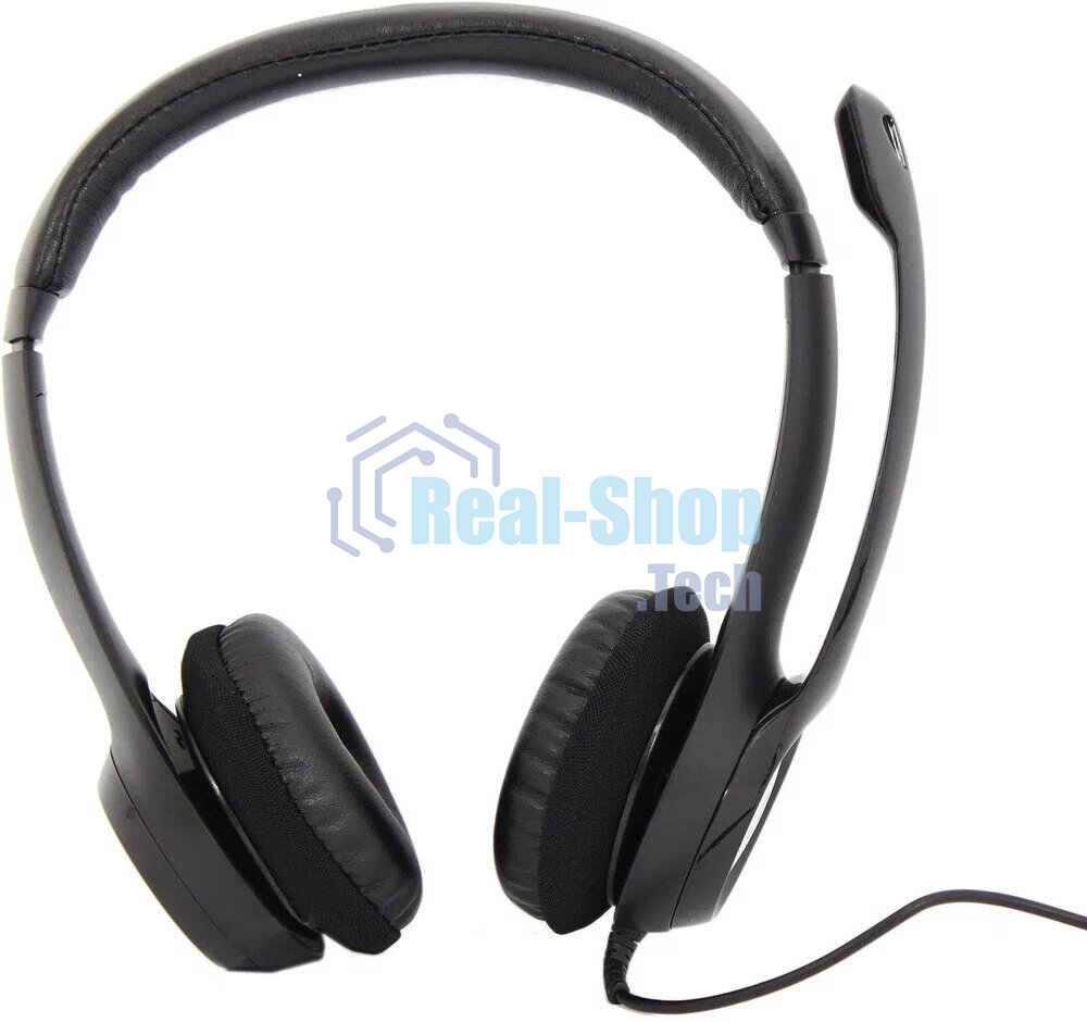 Гарнитура проводная Logitech Headset Logitech H390 USB черный