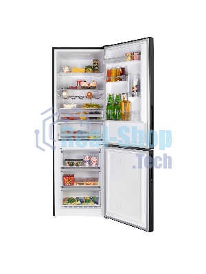 Холодильник Maunfeld MFF185NFB Inverter черный двухкамерный инвертор 240/100л морозилка снизу, No Frost