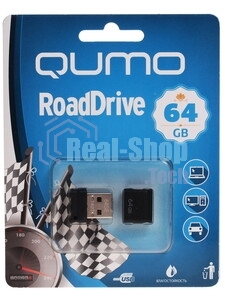 Флешка USB 2.0 QUMO 64Gb, NANO QM64GUD-NANO-B черный