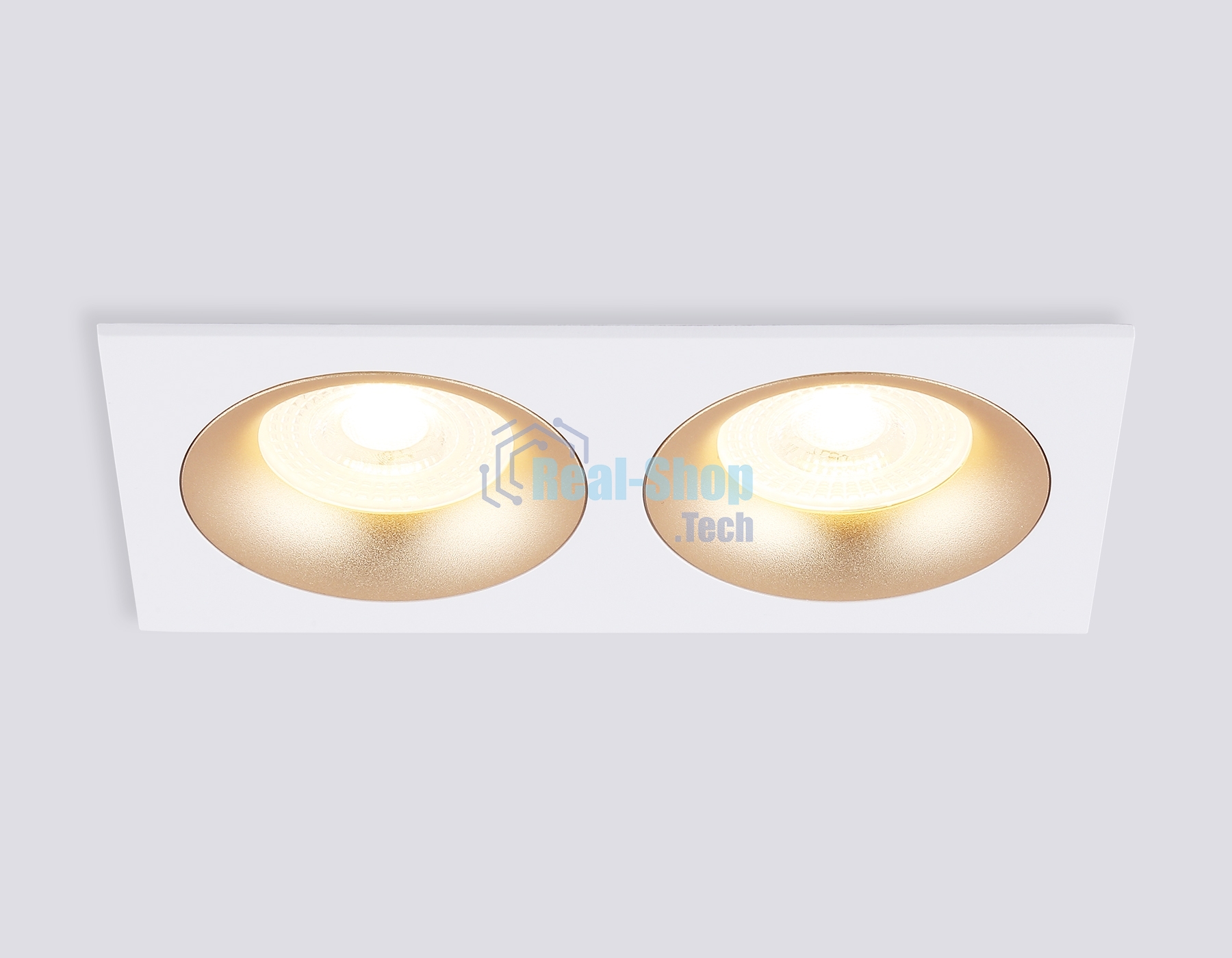 Светильник встраиваемый Ambrella light TN102733/2 WH/GD белый/золото GU5.3 175*92*23