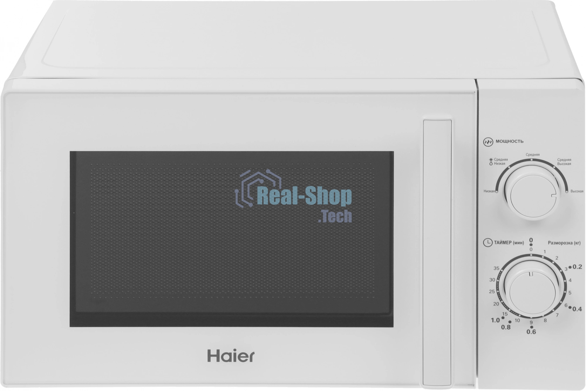 Микроволновая печь Haier HMB-MM207WA белый, 20 л, 700 Вт, переключатели - поворотный механизм