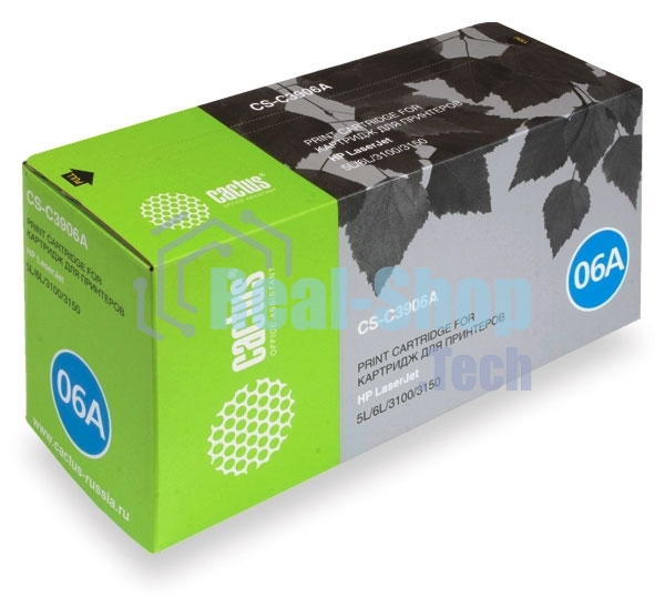 Картридж лазерный Cactus CS-C3906A черный для HP LaserJet 5L/6L/3100/3150 (2500 стр.)