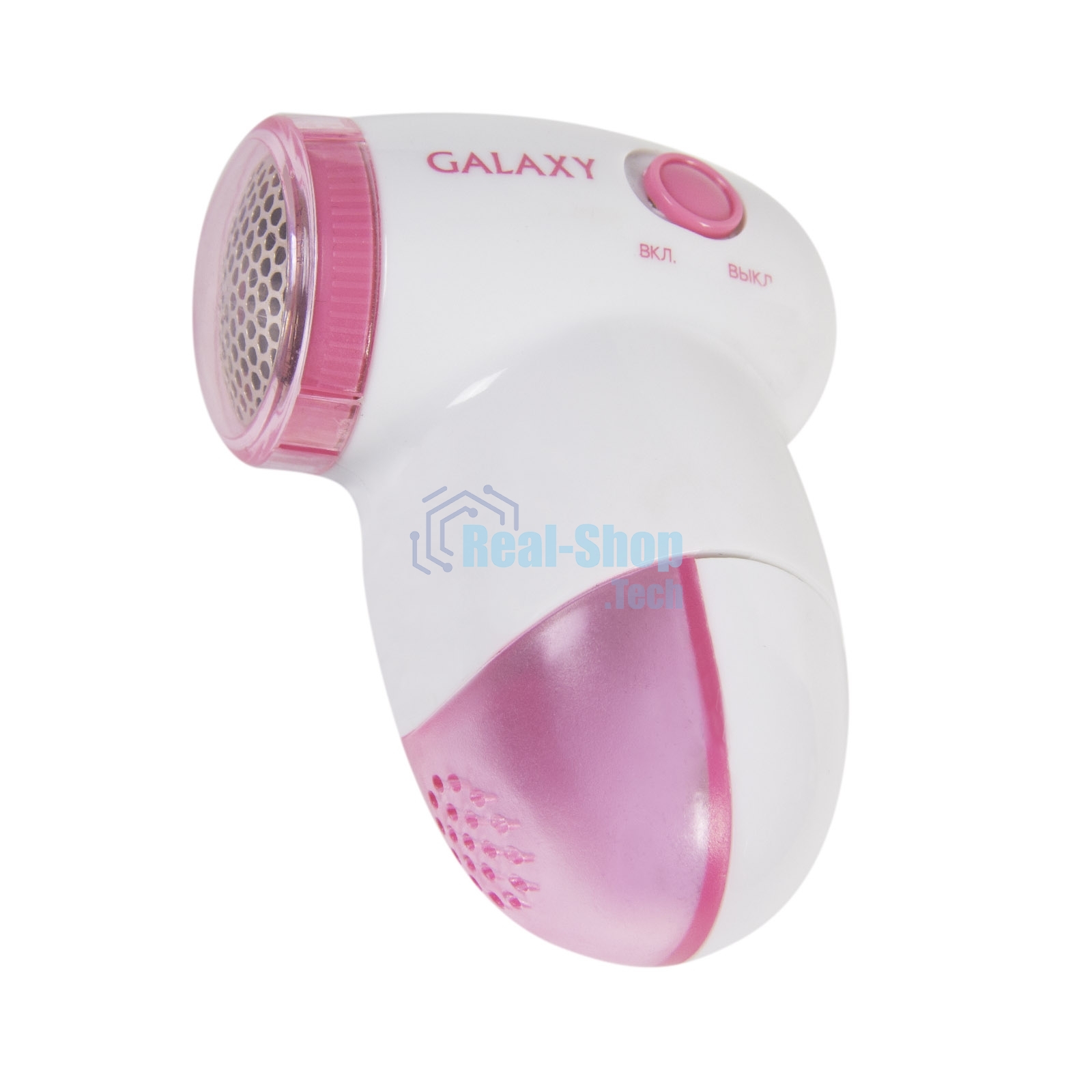 Машинка для удаления катышков Galaxy LINE GL 6301, белый c розовым, питание: 2 батарейки 